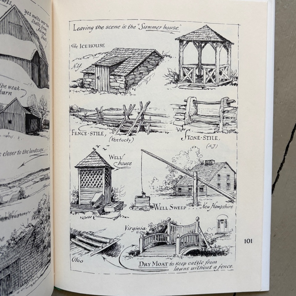 1955 Our Vanishing Landscape Architecture Churches Sheds Farmland Illustrated - Picture 8 of 15